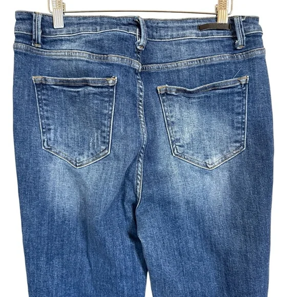 Risen High Rise Distressed Relaxed Fit Skinny Jeans Women’s  size 32/15 - Picture 7 of 14